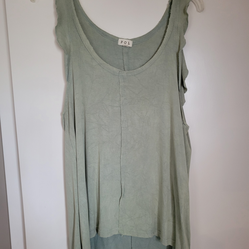 POL Women's Sage Green Tank Top